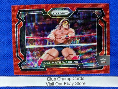 2024 #11 Ultimate Warrior Panini Prizm WWE Legends Ruby Wave Prizm