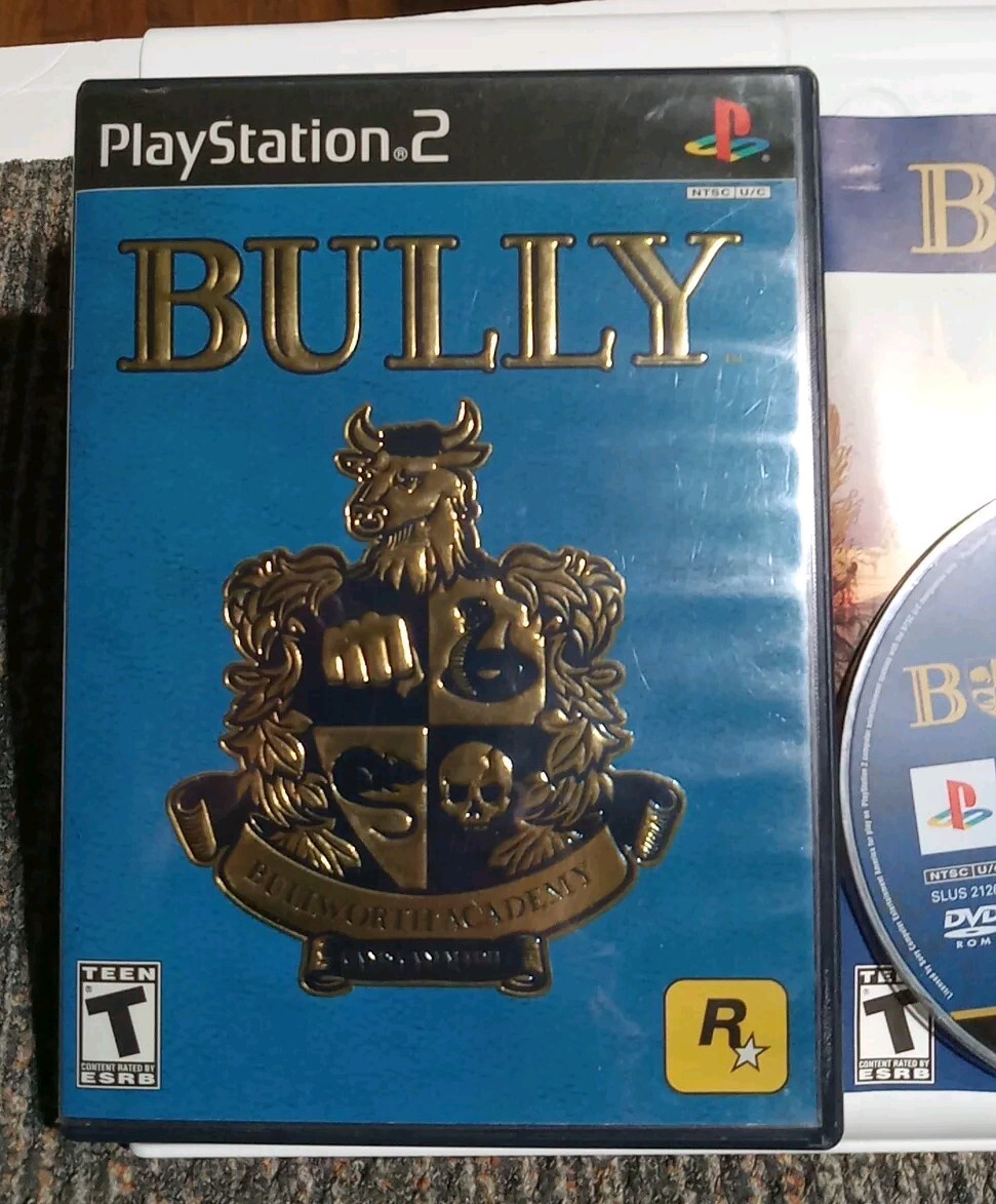 Bully (PS2, Sony PlayStation 2, 2006) Black Label With Manual *No
