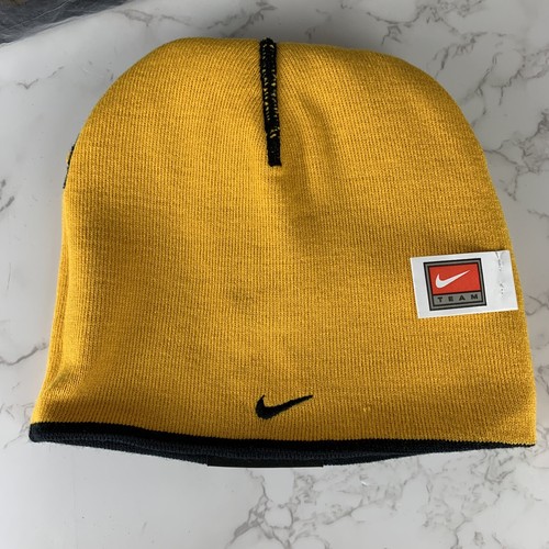 Deadstock Y2K Los Angeles LA Lakers NIKE Beanie Hat Cap Black Reversible VTG NOS - Picture 6 of 6