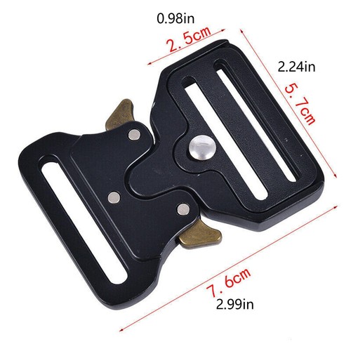 Quick Side Release Metal Strap Buckle Black for Bags Luggage Webbing Sewing aa - Picture 3 of 8