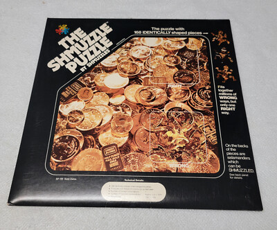 1980 The Shmuzzle Puzzle 168 Identically Shaped Pieces Gold Coins