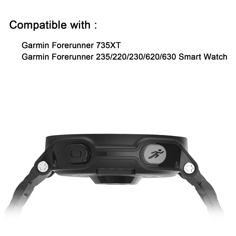 For Garmin Forerunner 735XT/235 Folding Clasp Stainless Steel Watch Band Strap - Image 3 of 4