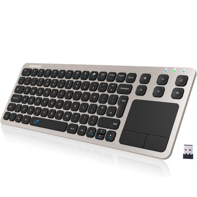 Arteck 2.4G Wireless Touch TV Tastatur mit einfacher Mediasteuerung und integriertem voll