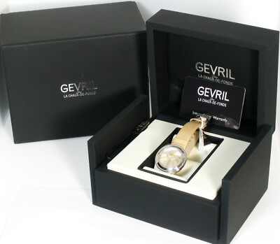 GEVRIL 3246.1 Fifth Avenue Diamond Silver Tone Dial Ladies Swiss Quartz Watch