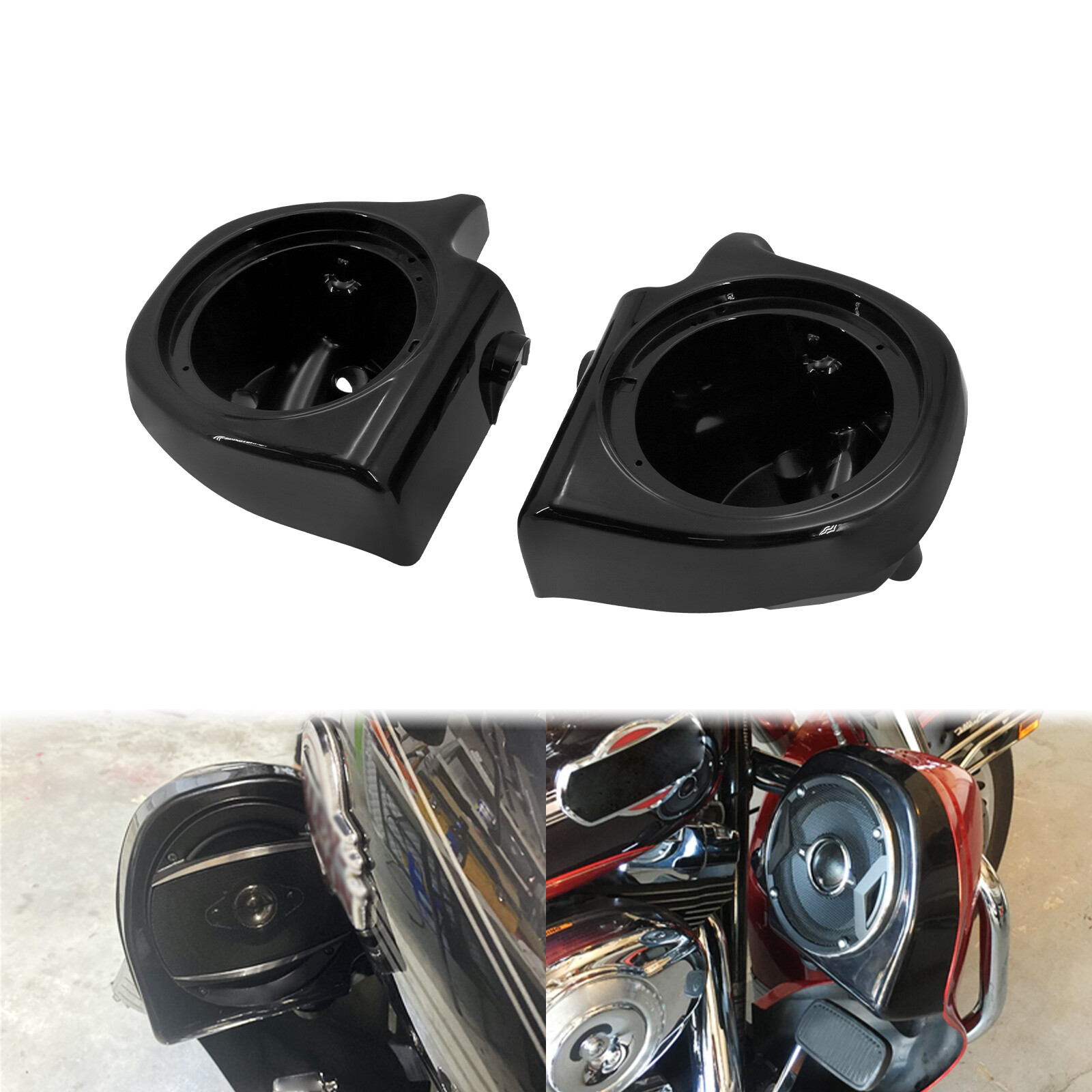 6.5"Lower Vented Fairing Speaker Pods For Harley Road Electra Street Glide 93-13