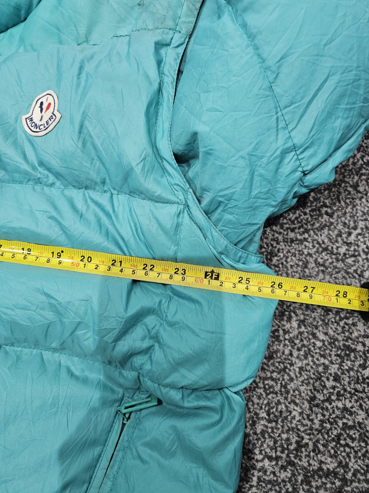 Vintage 70's MONCLER Grenoble Puffer Down Jacket LARGE Green Zip Off Sleeves  thumbnail 21