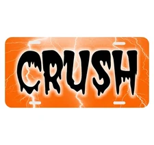 Lightning Orange Personalized Monogrammed License Plate Custom Car Tag