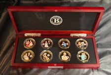 Bradford Exchange Queen Elizabeth 2 &ldquo;Crowning Moments&rdquo; 8 Proof Coins 24K Plated