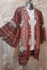 American Eagle Cardigan Womens M Multicolor Sheer Boho Hippie Cover Up OVERSIZED