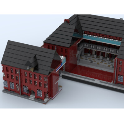 MOC-87184 Stralsund Town Hall Gothic architecture Famous Landmark 7491 Pieces