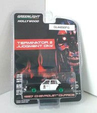 Terminator 2 Judgement Day 1987 Caprice Police car (green wheels) in 1:64 scale