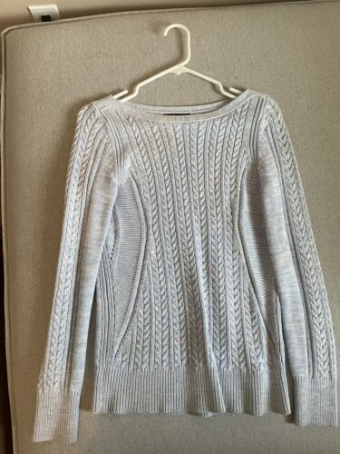 Banana Republic Blue Cable Knit Pullover Sweater X