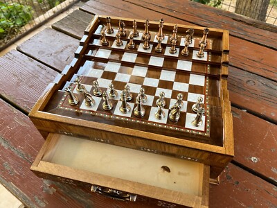 VIP Chessboard - Arena 3D Game Board - Unique Chess Set - Gift for Him - Drawer