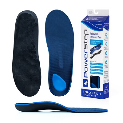 PowerStep Insoles Protech Full Length Orthopedic Orthotic Sz H M11-11.5-W13-13.5