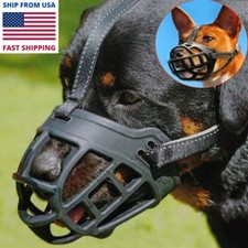 Adjustable Dog Mouth Cage Large Dog Training Mask Breathable to Prevent Bite USA