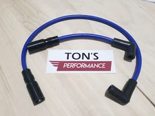 TAYLOR 8mm BLUE SPARK PLUG WIRES HARLEY SOFTAIL 00-17 DYNA 99-17 SUPER FX USA