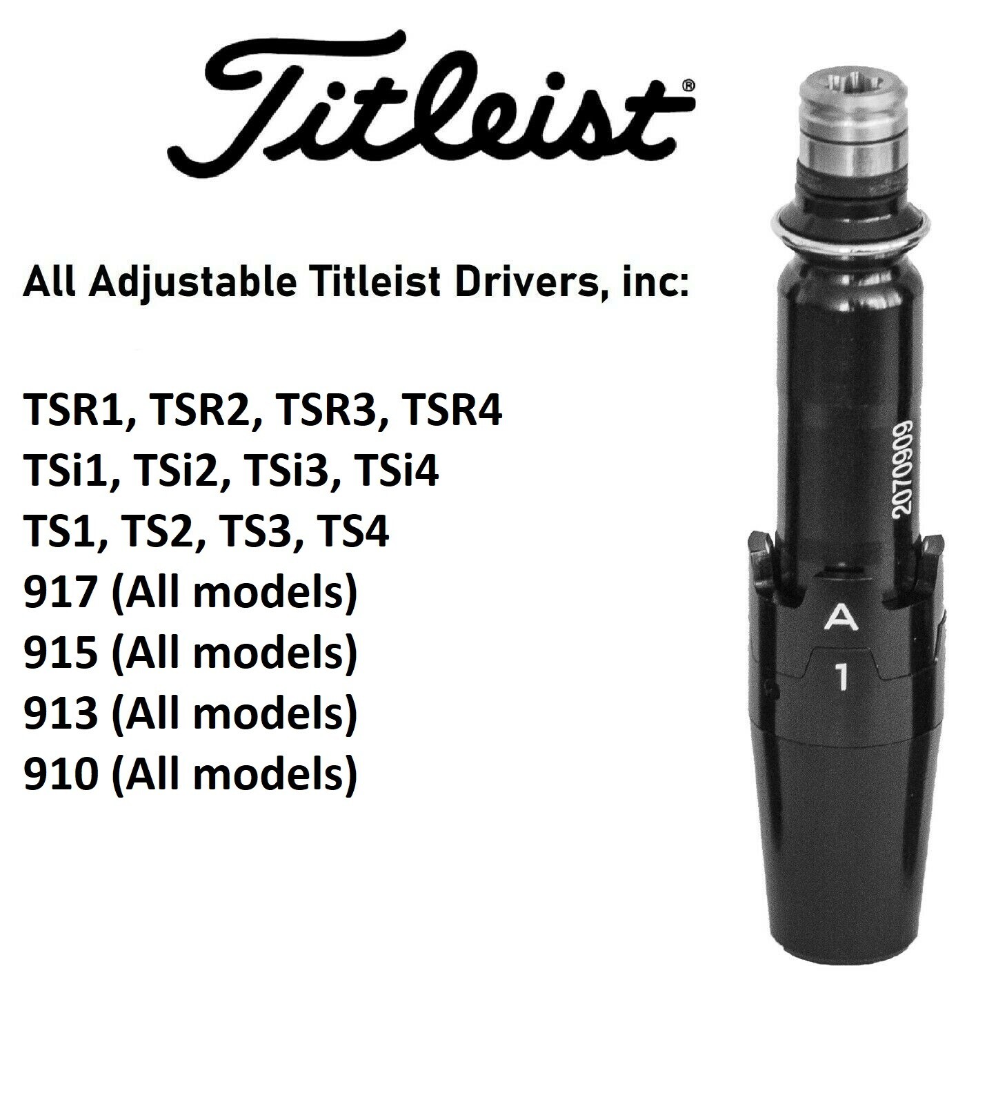Titleist Driver shaft adapter .350. For TSR TS2 TS3 TSi 917 915 TSR2