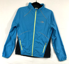 The North Face Flight Series Women's M Full Zip Windbreaker Jacket Blue Black