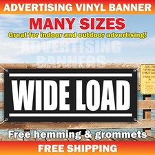 WIDE LOAD Advertising Banner Vinyl Mesh Sign Oversize Many Sizes