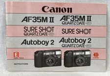 CANON AF35 II SURE SHOT Autoboy 2 Instructions.