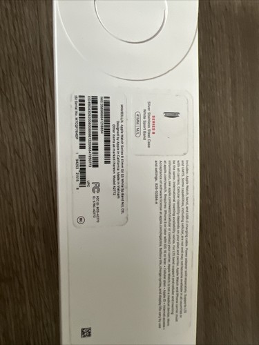 Apple Watch Series 8 (GPS + LTE) 41MM Stainless Steel Case White Sport Band - Picture 3 of 7
