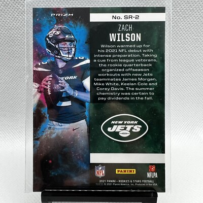 2021 Panini Rookies & Stars Zach Wilson Stellar Rookie Silver Holo