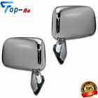 <!--F#f_0-->PAIR MANUAL CHROME DOOR MIRROR SKIN MOUNT WITH CAP FOR TOYOTA HILUX 1988-2005<!--F/-->