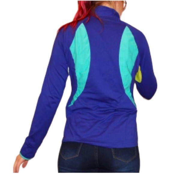 Felpa Fila Sport Donna Taglia Media Running Quarto Cerniera Blu Reale