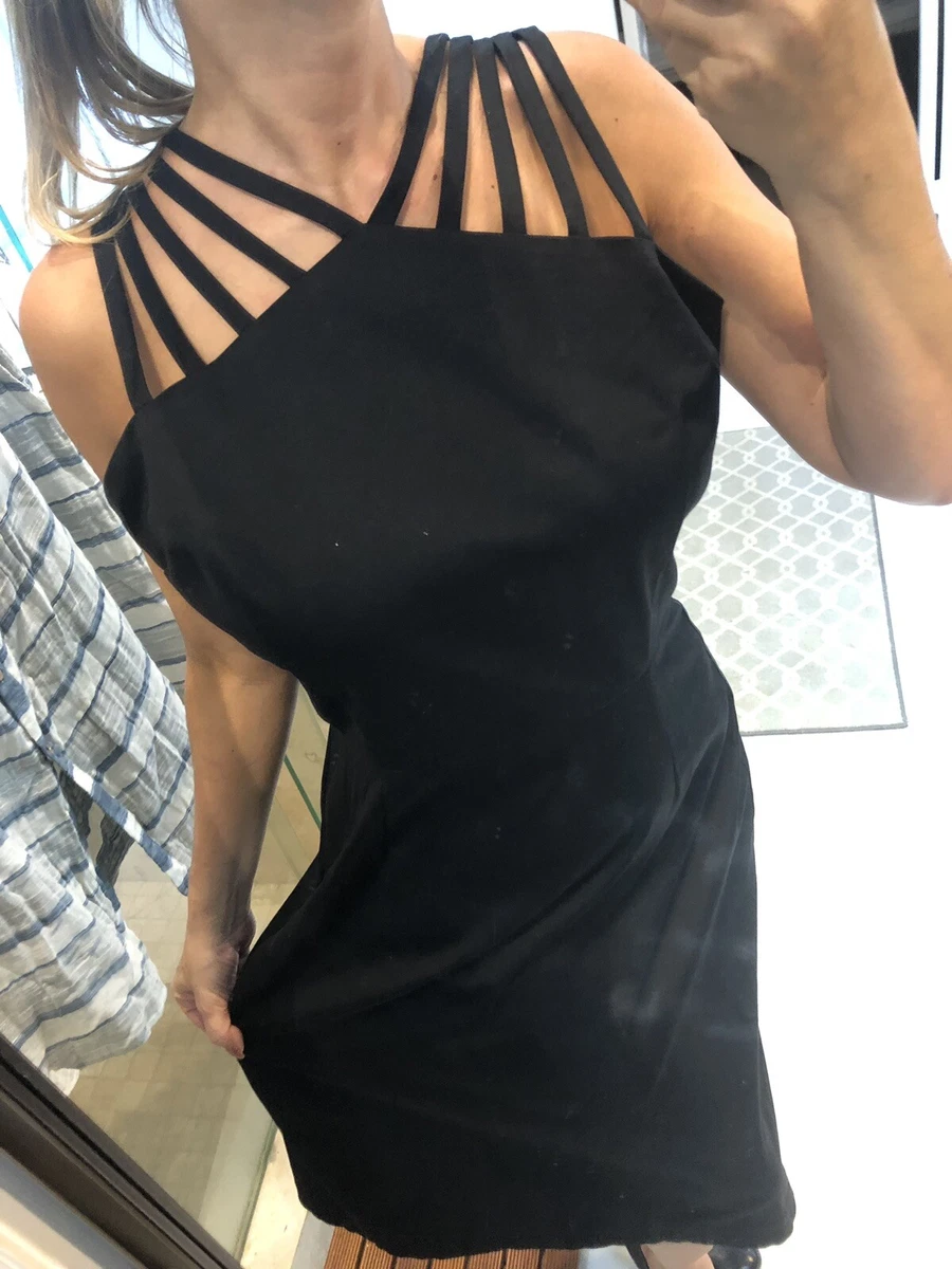 Trashy Diva Strappy Cutout Dress Vintage Black 1950s Fits Approx