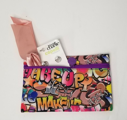 Ipsy makeup bag 2016 graffiti with extra hair accessories colorful bow pearls - Picture 2 of 12