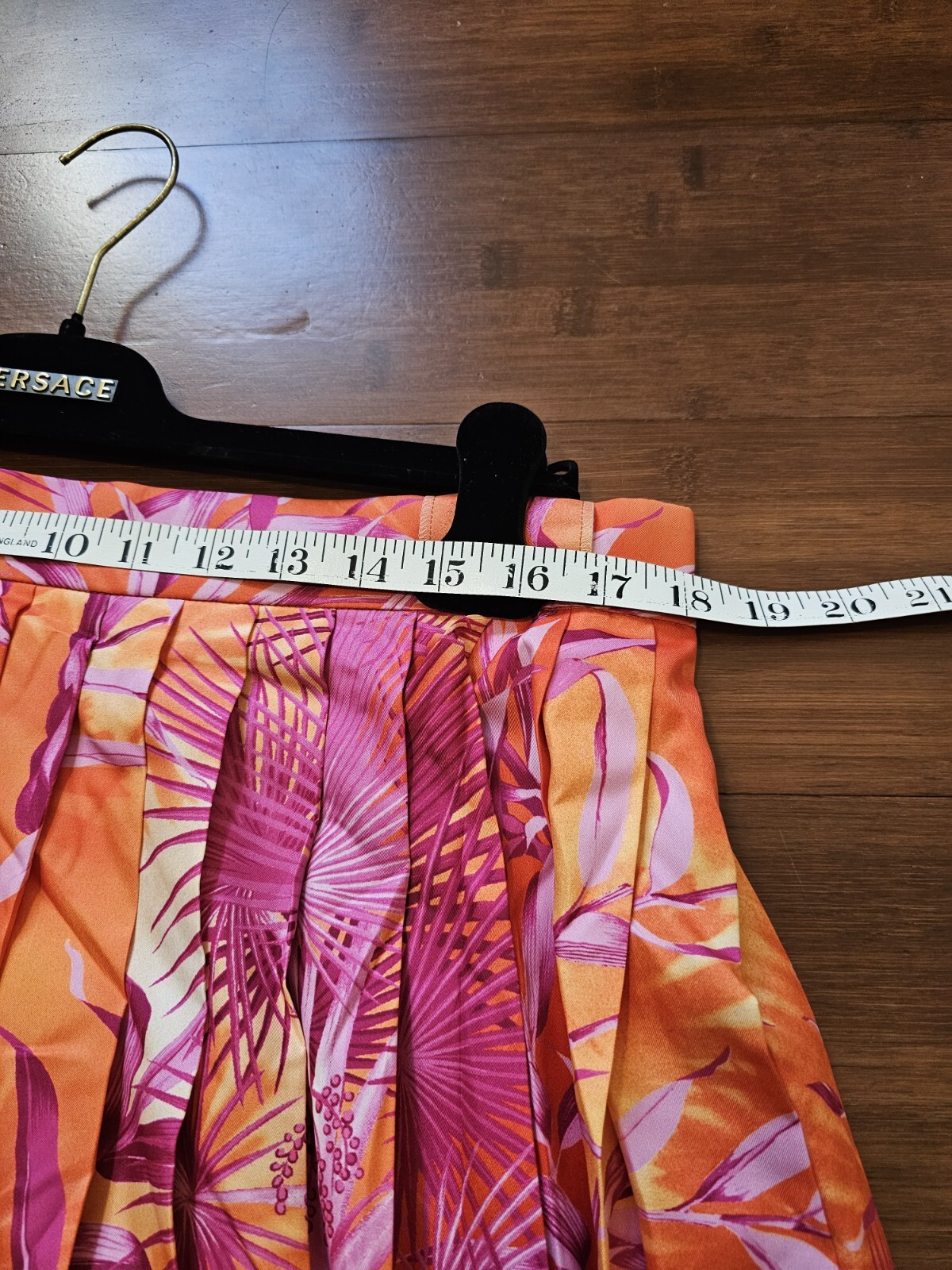 NWT Authentic Versace Jungle Print Pleated Mini Skirt Sz 50/XL image 6