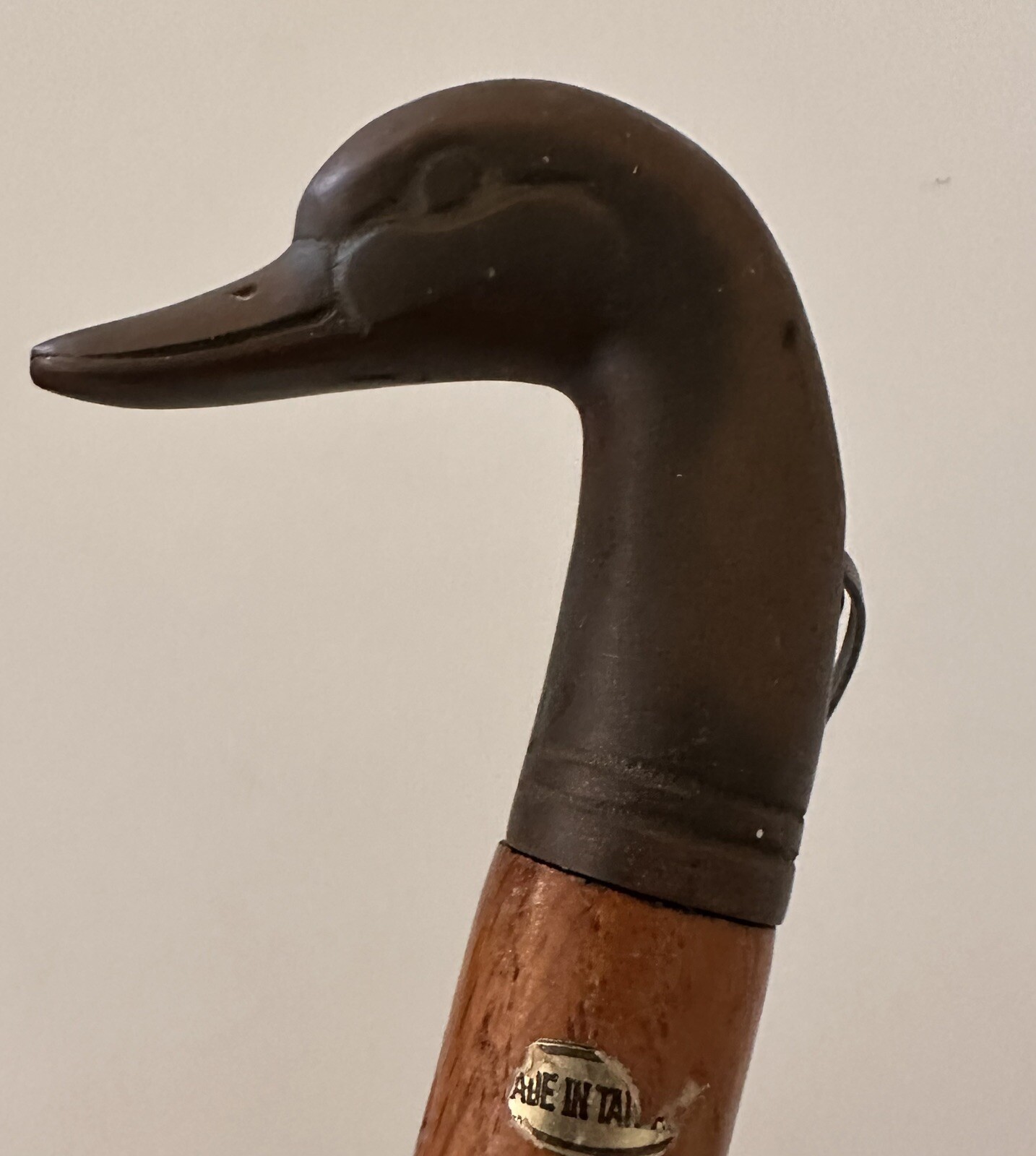 Vintage Shoe Horn Brass Duck With Wood Handle 17” Mad… Gem