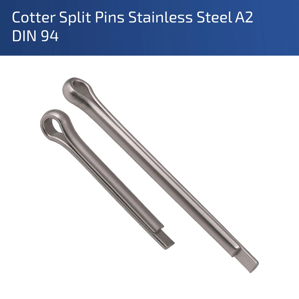BLAZEBARGAIN Cotter Split Pins 1mm up to 10mm A2 Stainless Steel DIN 94 Clevis Pin Metric