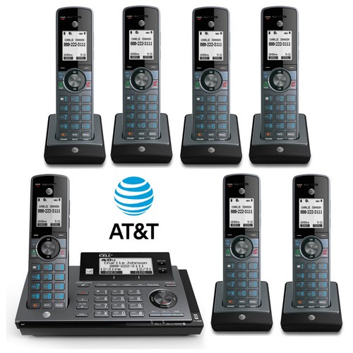 AT&T 7 Handset Cordless Bluetooth Smart Home Phone System CLP99587 ...