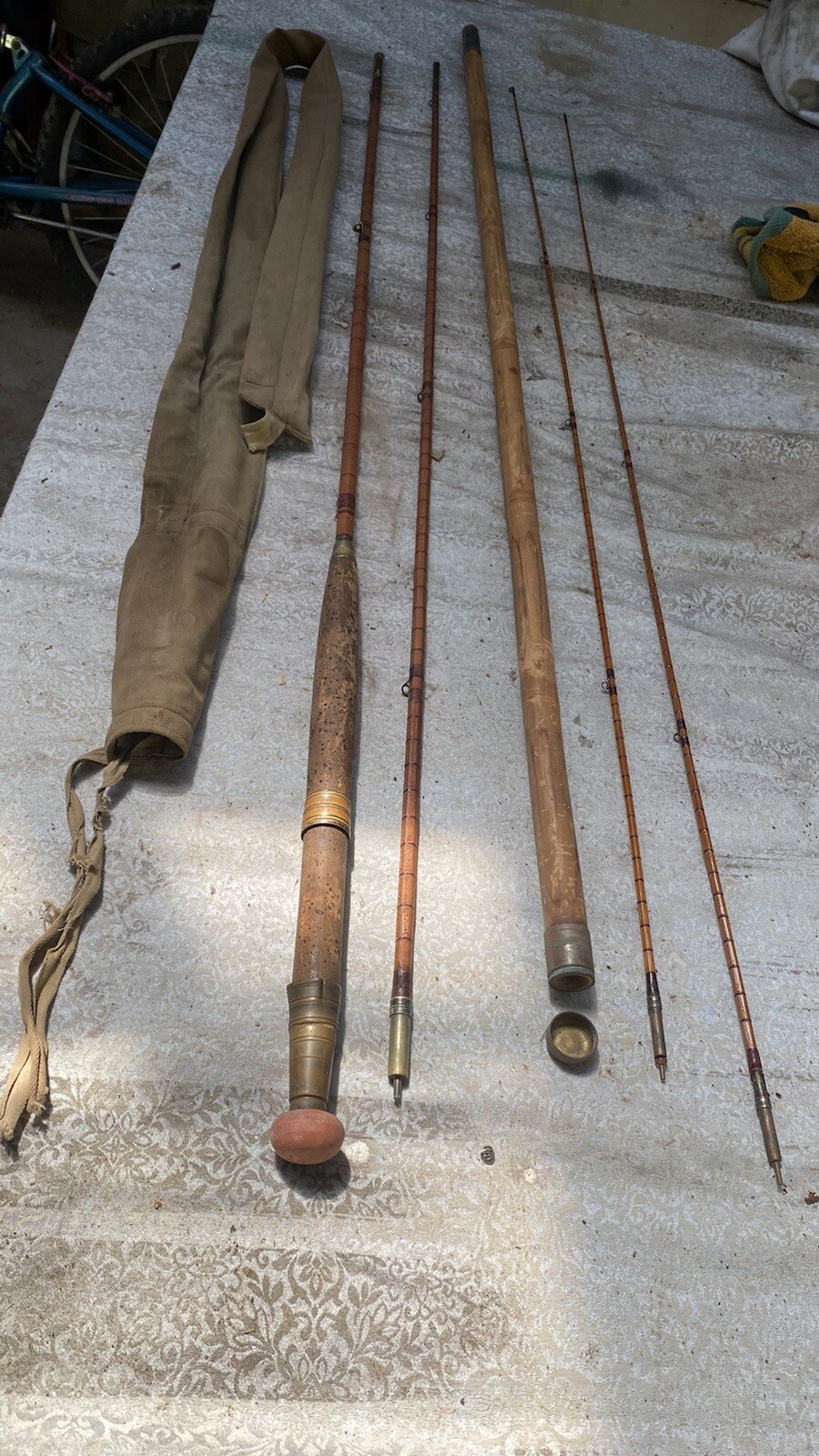 Vintage Split Cane Fishing Rod eBay