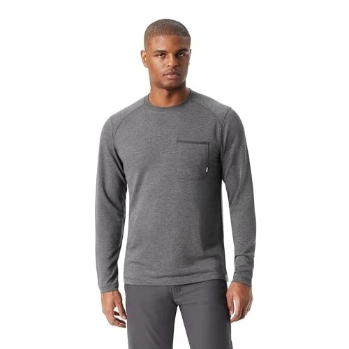 Bass Outdoor T-Shirt Men's Caviar Stretch Long Sleeve Ribbed Crew Neck MAC196
