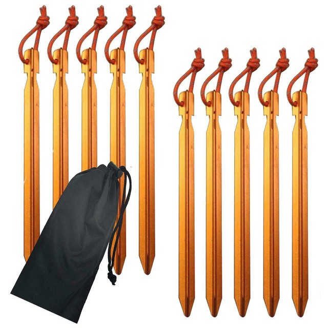 Parkland Gold Aluminium Tent Pegs Pack of 10 for sale online eBay