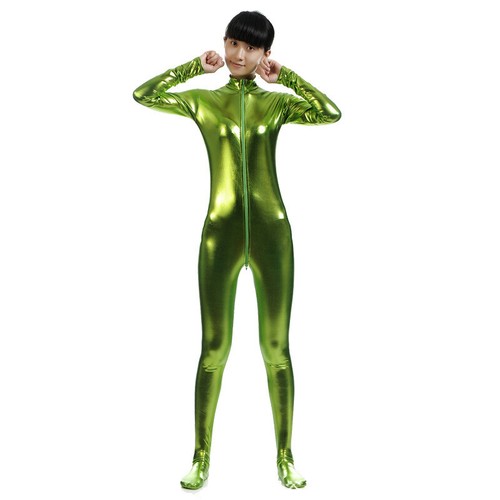 Girls One Piece Metallic Jumpsuits Shiny Bodysuit Leotard Dancewear Costumes Fit - Picture 12 of 25