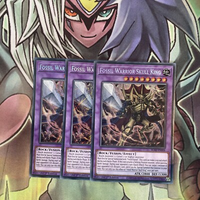 BLAR-DE006 x3 Fossil Krieger Schädel König Secret Rare Top Zustand Yugioh