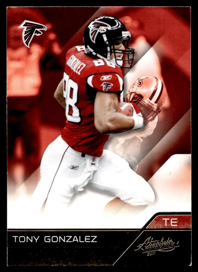 2011 Panini Absolute Memorabilia Red Spectrum Tony Gonzalez Falcons #7 NFL Card