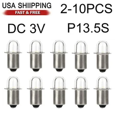 2-10PCS P13.5S LED Flashlight Torch Lamp Bulbs Upgrade Bright White Light DC3V