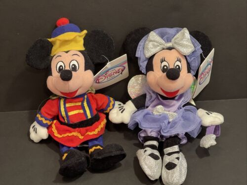NEW Disney Store Nutcracker Mickey & Sugar Plum Minnie 8" Mini Bean Bag Plush - Picture 1 of 2