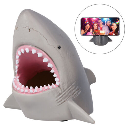  Shark Bracket Resin Mobile Phone Dock Multifunctional Car Stand Pen Container - Picture 1 of 12