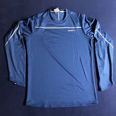Craft Herren Thermo Sport Shirt Longsleeve Quick Dry Größe M blau neu