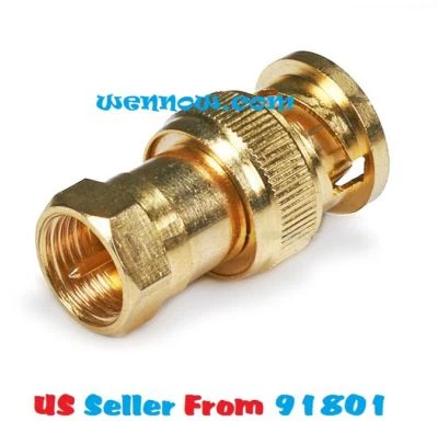 WENNOW BNC Male to F Male Adaptor - Gold Plated