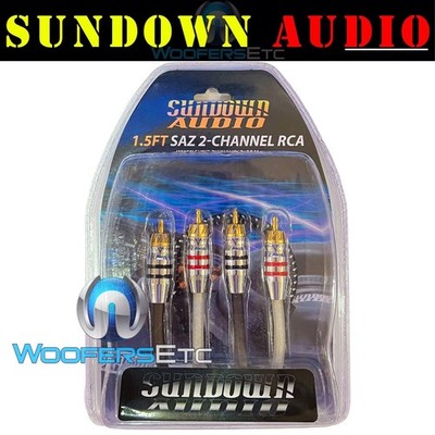 SUNDOWN AUDIO SAZ1.5FT 2 CHANNEL SOLID 100% OFC COPPER TWISTED RCA WIRE 1.5 FOOT
