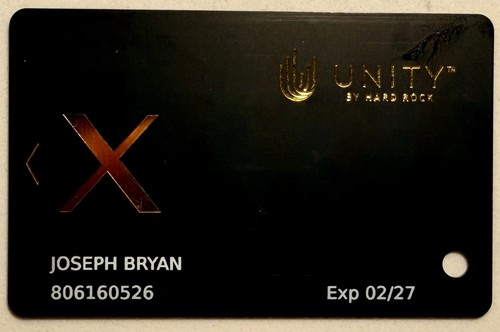 Exclusive Black X Player’s Card Hard Rock Casino Hollywood Florida New 02/27
