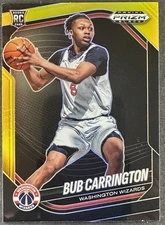2024-25 Prizm Black Bub Carrington Rookie Black Gold 1/5 