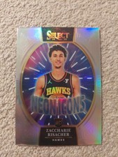 2024-25 Panini Select - Neon Icons Zaccharie Risacher #25 Silver Prizm (RC)