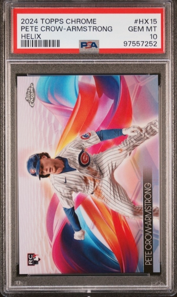 2024 Topps Chrome Pete Crow-Armstrong Helix PSA 10 Gem Mint Cubs 💎